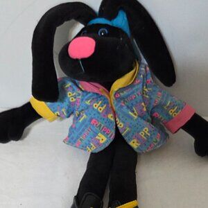 DAKIN SUE SONA LONG LEGS PLUSH DOLL HIPSTER HIP HOP RAPPIT BIG EAR BLACK BUNNY